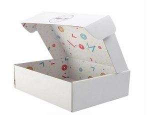 Customized Cute Colored Printing White Carton Foldable Sturdy Shipping Box